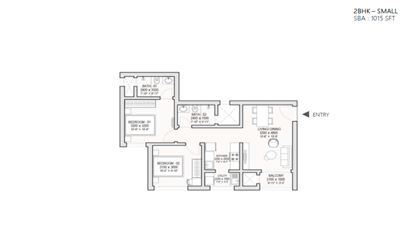 Sobha One World 4 BHK Floor Plan