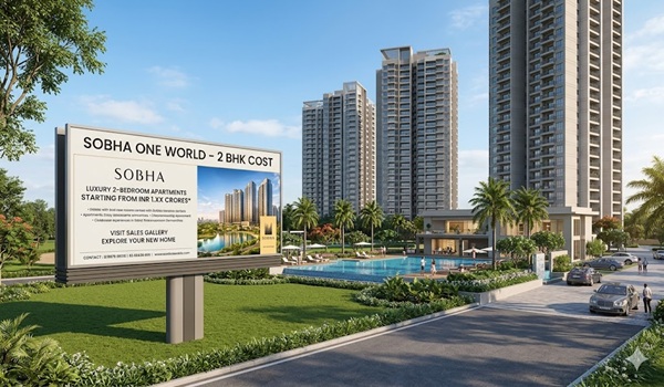 Cost of 2 BHK in Sobha One World