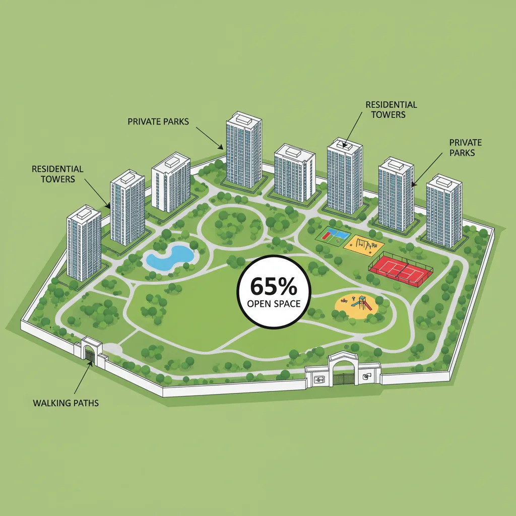 Gated Community with 65% Open Space