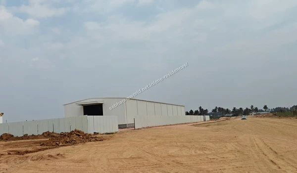 Ongoing construction development showing the temporary administrative site office at Sobha One Residences