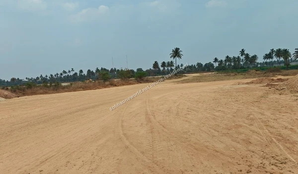 Earth Storage Area Close up view of the stockpiled earth and sand materials gathered for levelling at Sobha One Residences