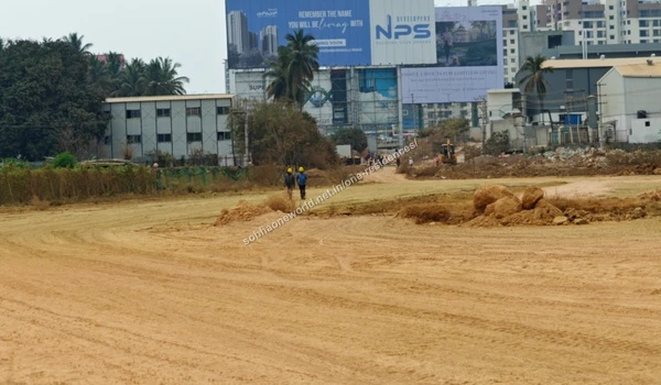Elevated Access Route Ongoing compaction and development of the elevated sandy access routes bordering the Sobha One Residences grounds