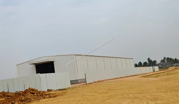Structural setup and framing of the temporary project office base located at the premium Sobha One Residences