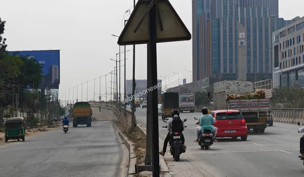 Scenic view of the road infrastructure with prominent commercial towers in the vicinity of Sobha One World