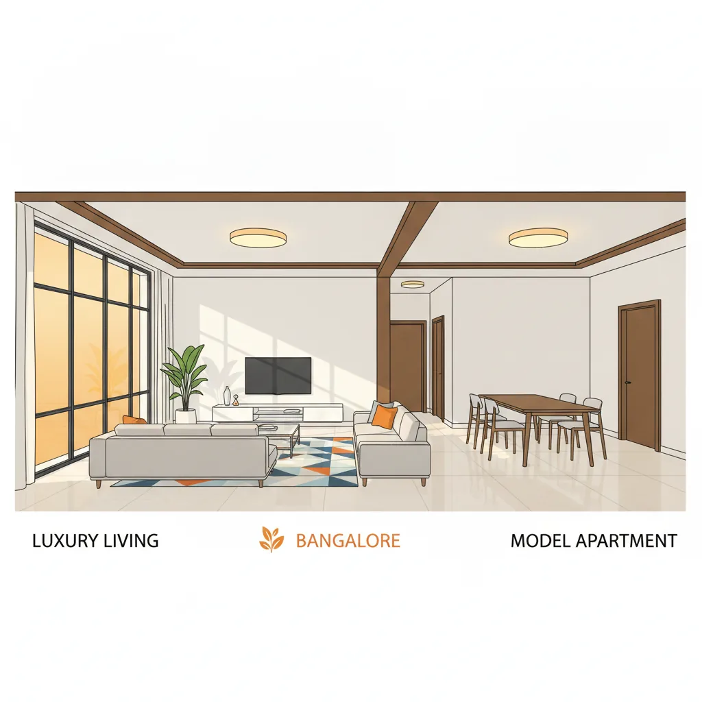 Sobha One World Model Apartment - Luxury interiors with floor-to-ceiling windows and premium finishes