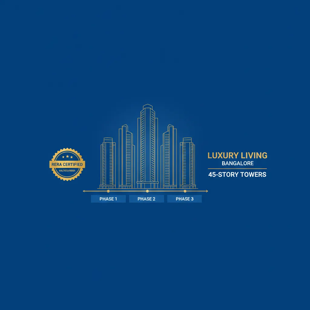 Sobha One World RERA - Luxury residential towers with K-RERA certification badge and phase-wise development concept