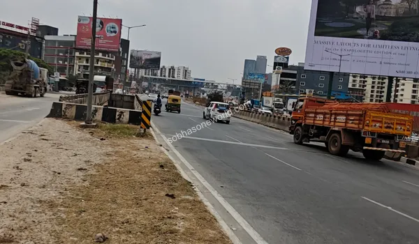 Prime road connectivity showcasing the route to KR Puram from the main Sobha One World project landscape